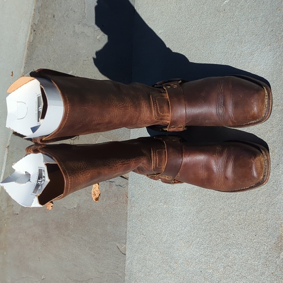 Frye 12R Harness Women's Size 6 Brown Leather Boots - Picture 2 of 15